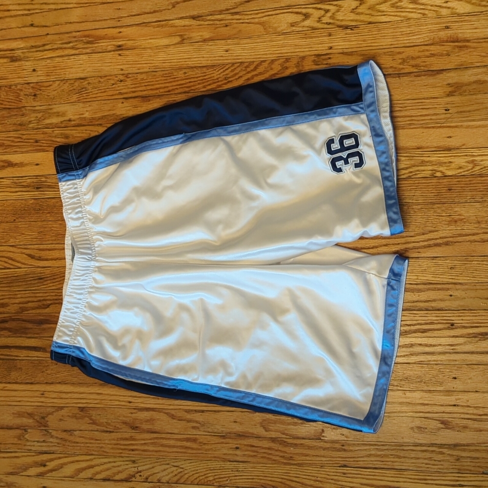 Aeropostale basketball shorts. White/navy. Medium